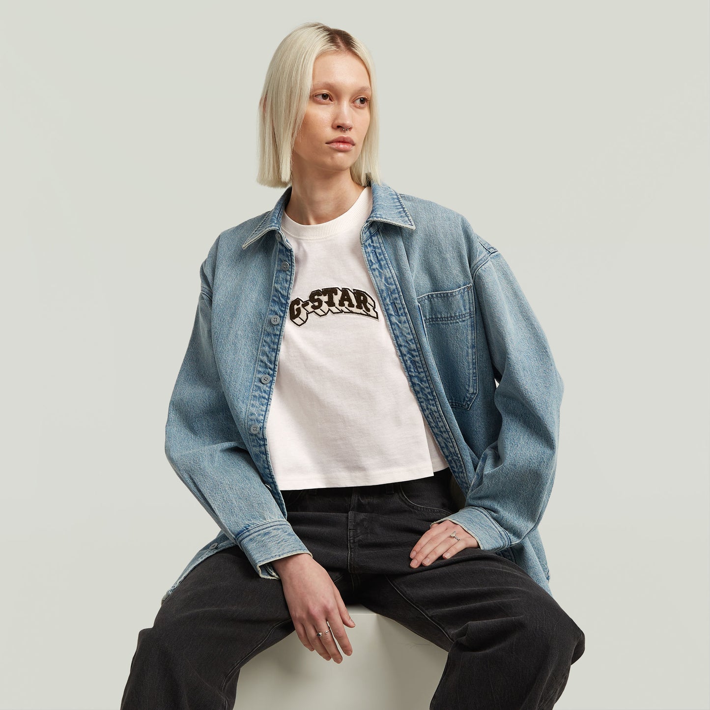 Camiseta Felt Logo Boxy
