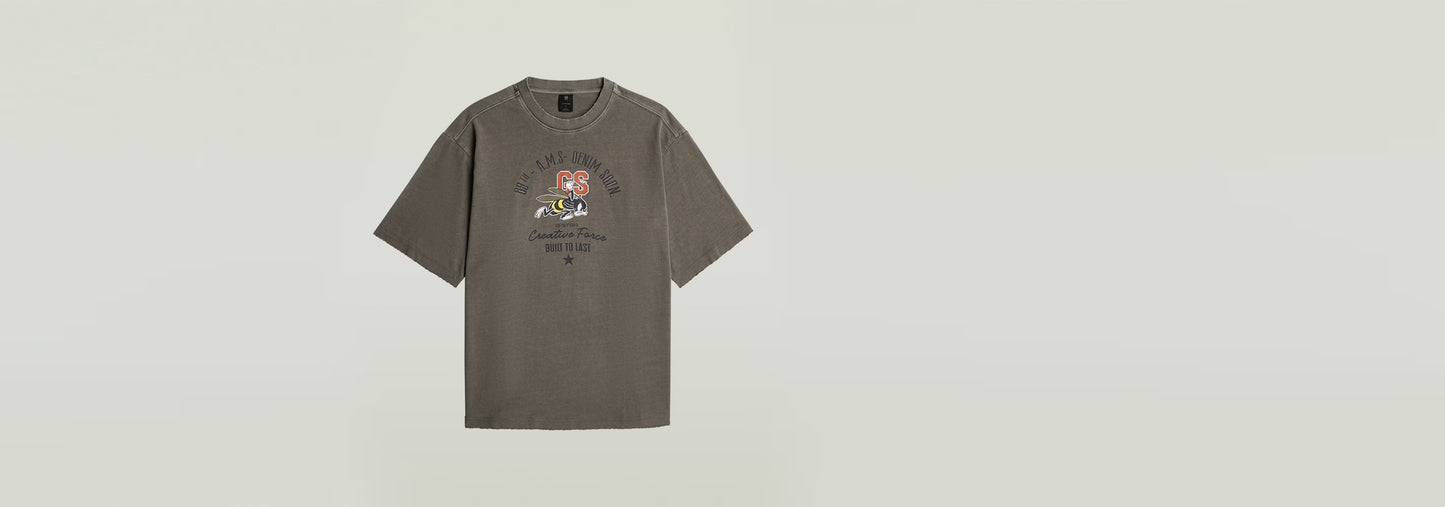 Camiseta Front Angry Bee con estampado gráfico y corte relajado, 100% algodón ecológico.