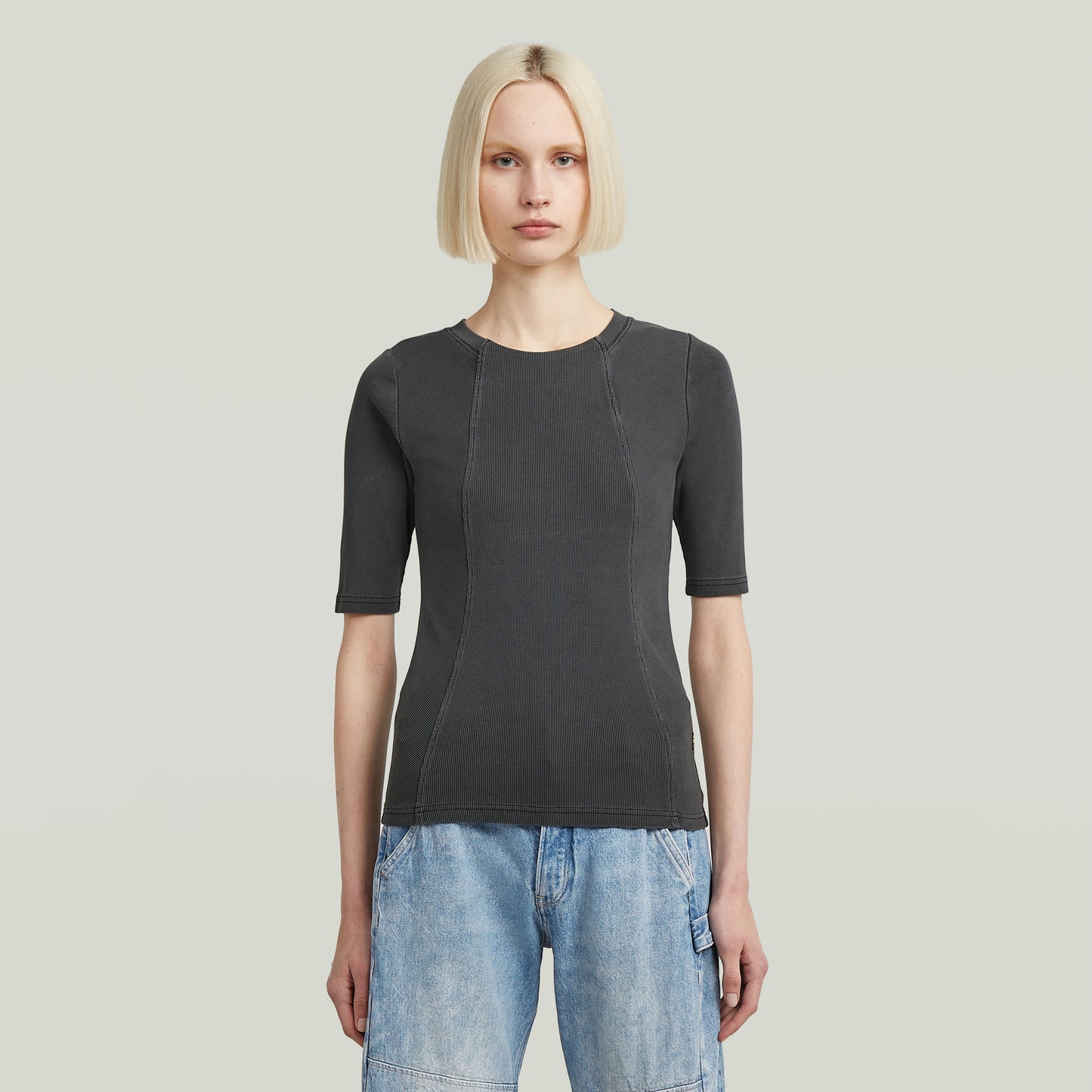 Camiseta lavada A-Line Slim Rib