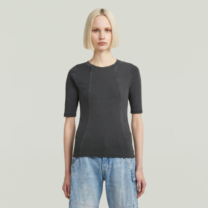 Camiseta lavada A-Line Slim Rib