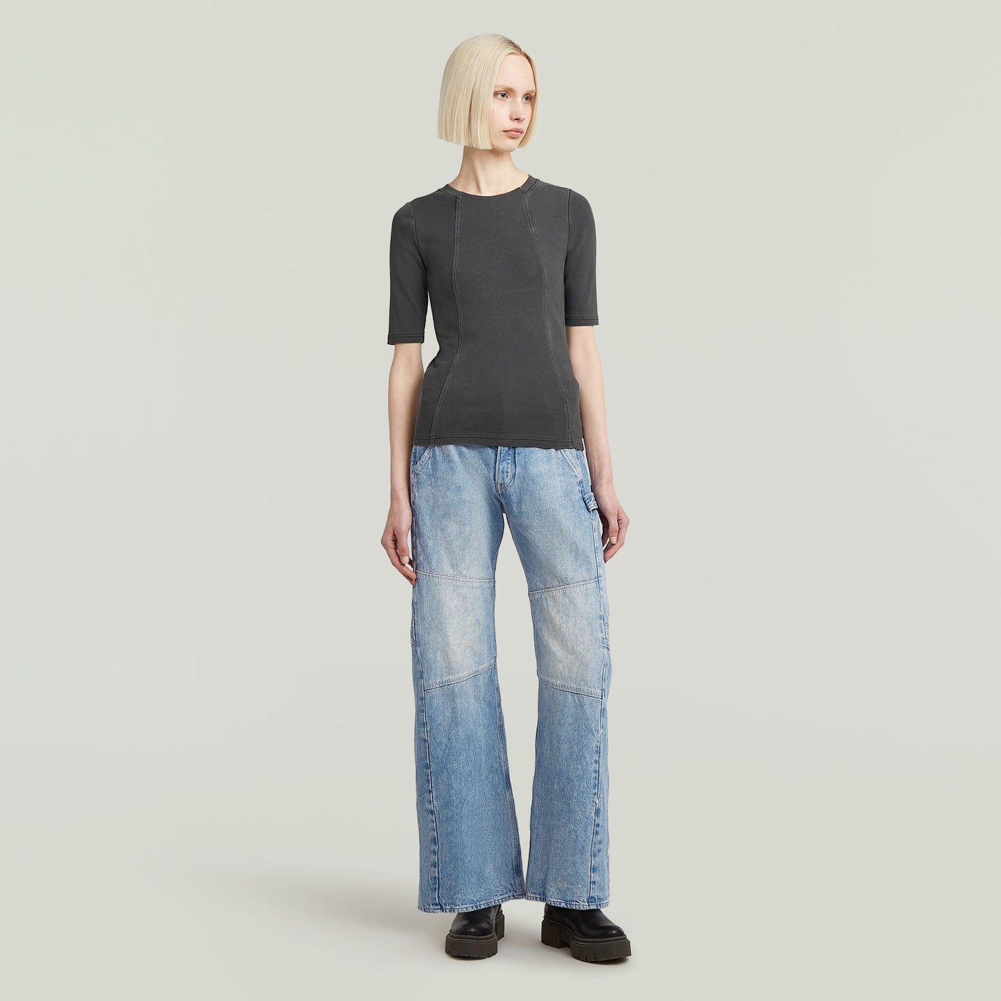 Camiseta lavada A-Line Slim Rib