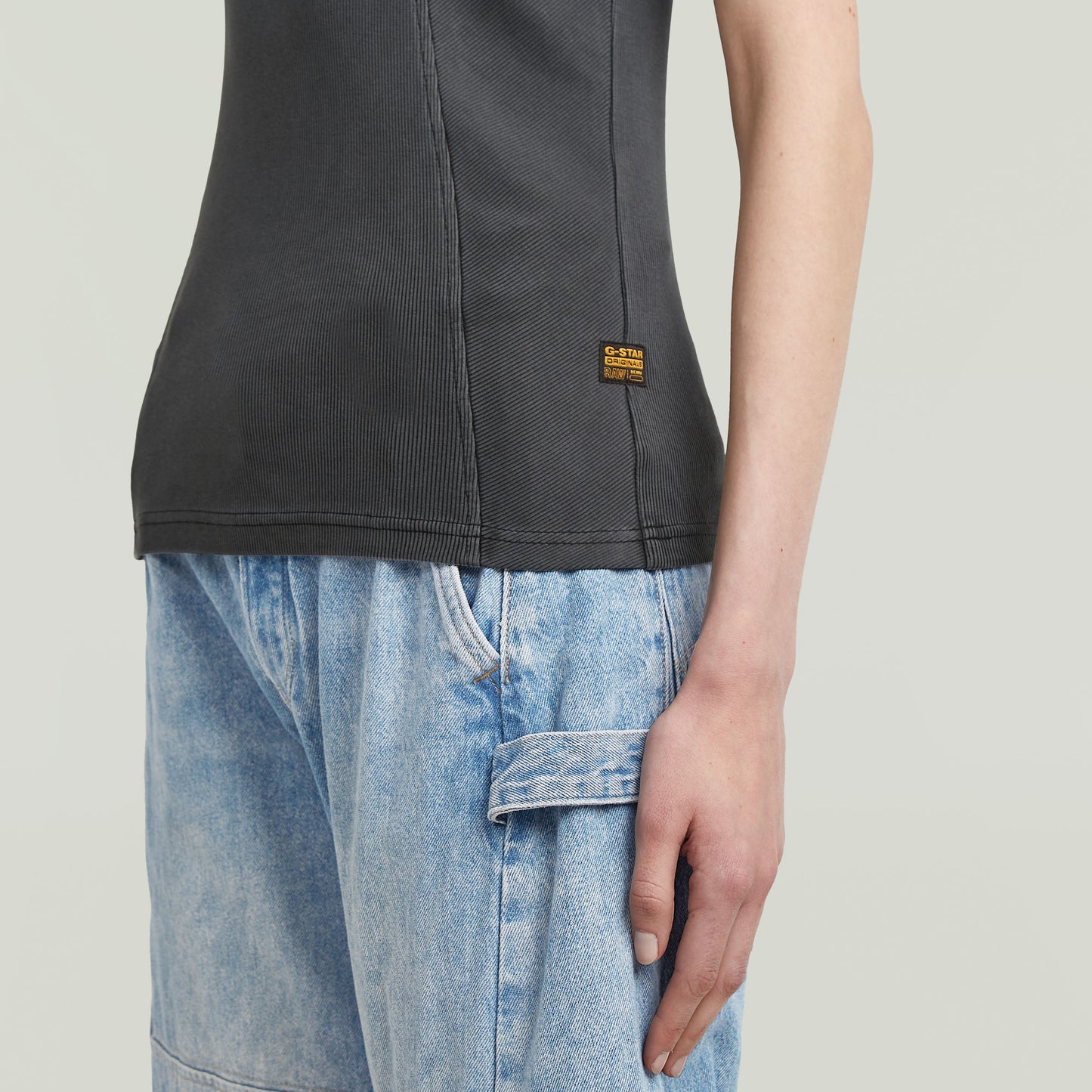 Camiseta lavada A-Line Slim Rib