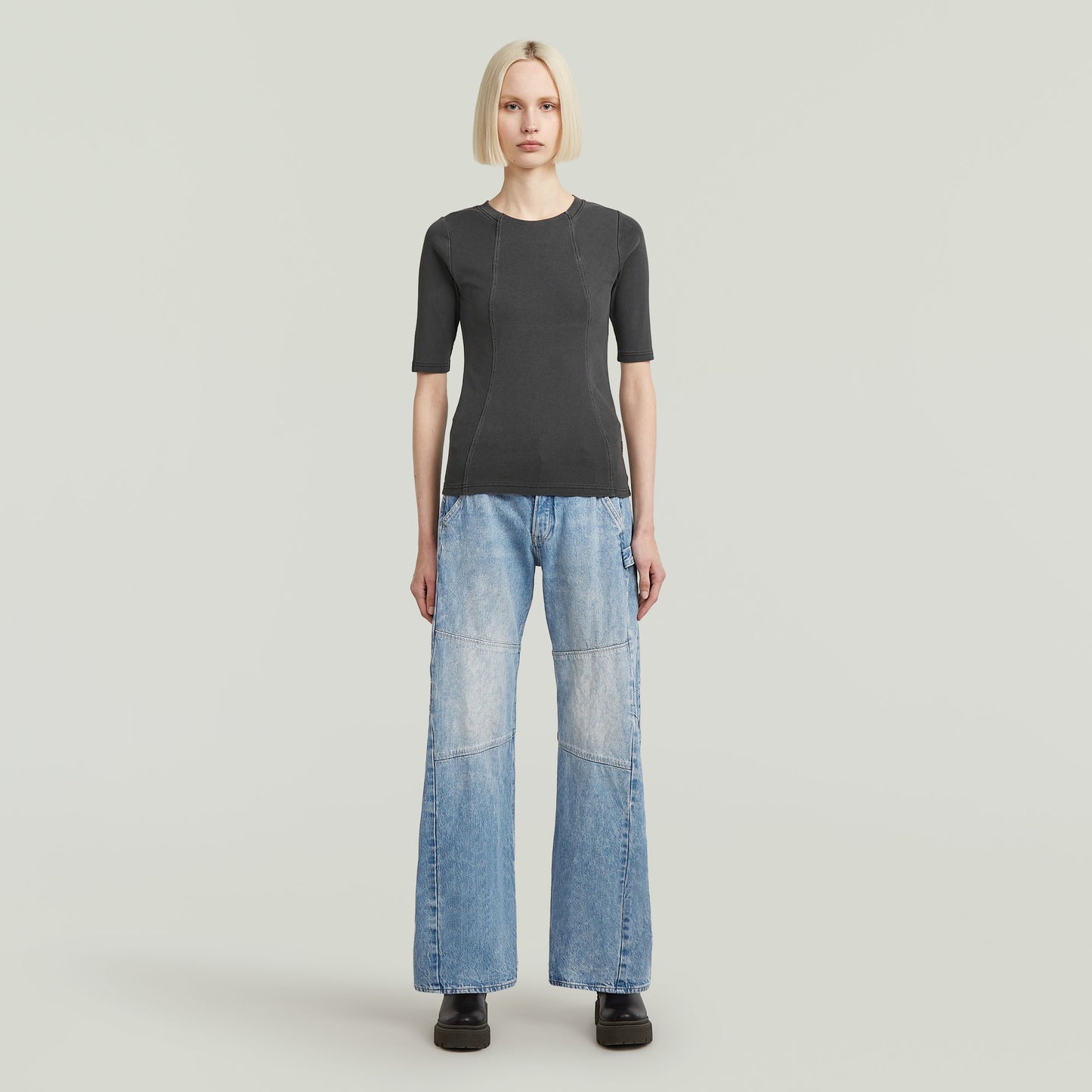 Camiseta lavada A-Line Slim Rib