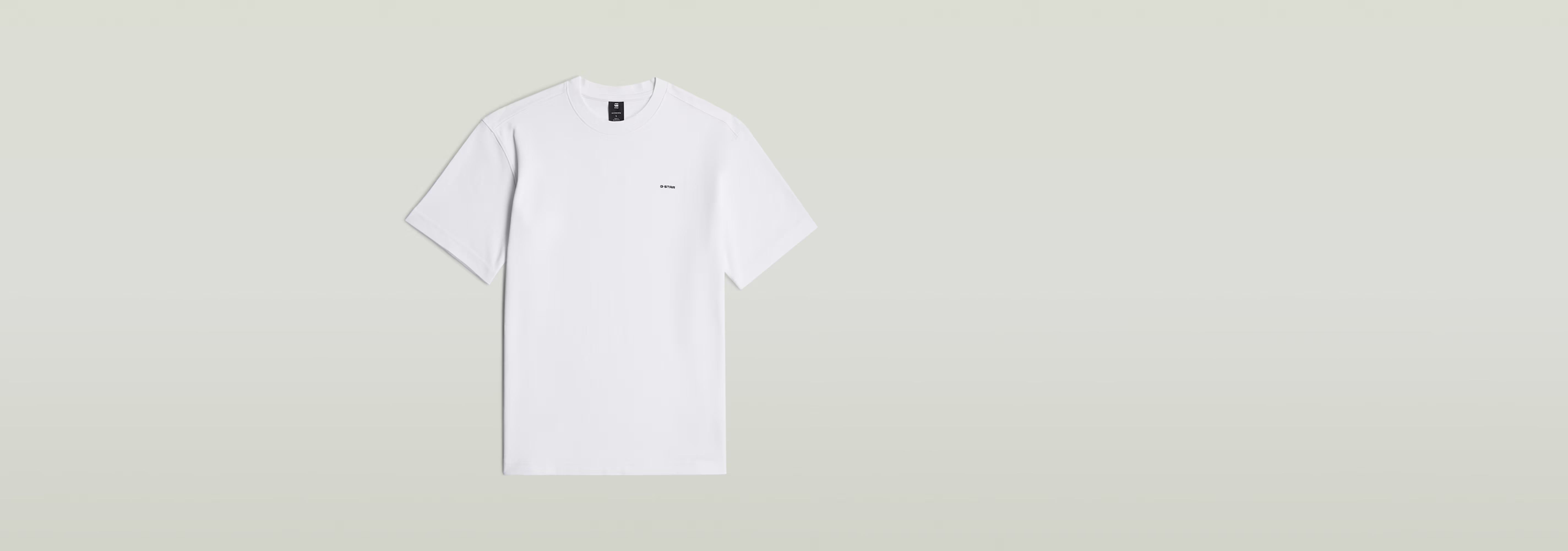 Camiseta True Regular de color blanco, con cuello redondo y manga corta, 100% algodón ecológico.