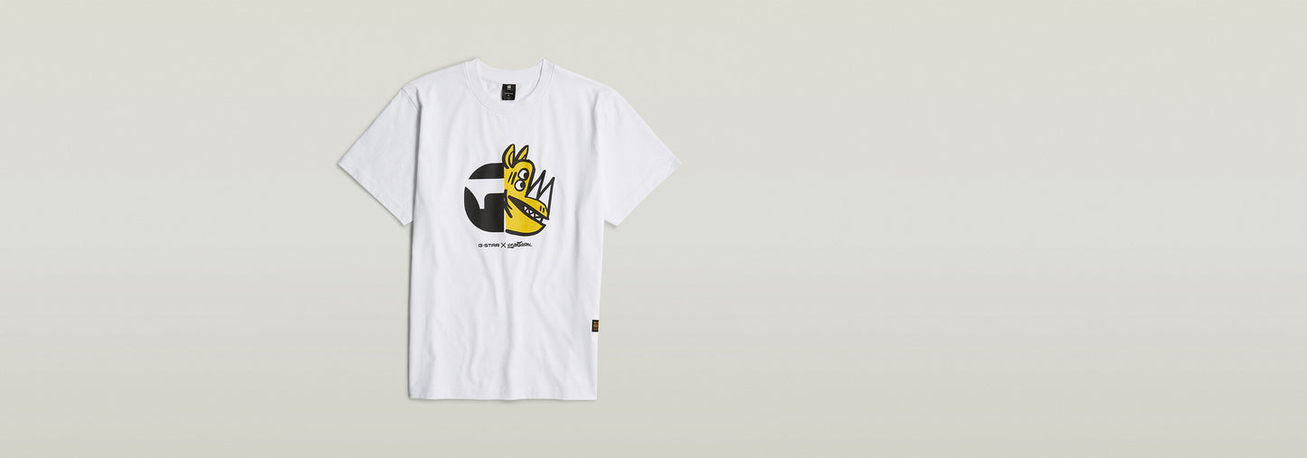 Camiseta Unisex Rhino Cartoon Loose