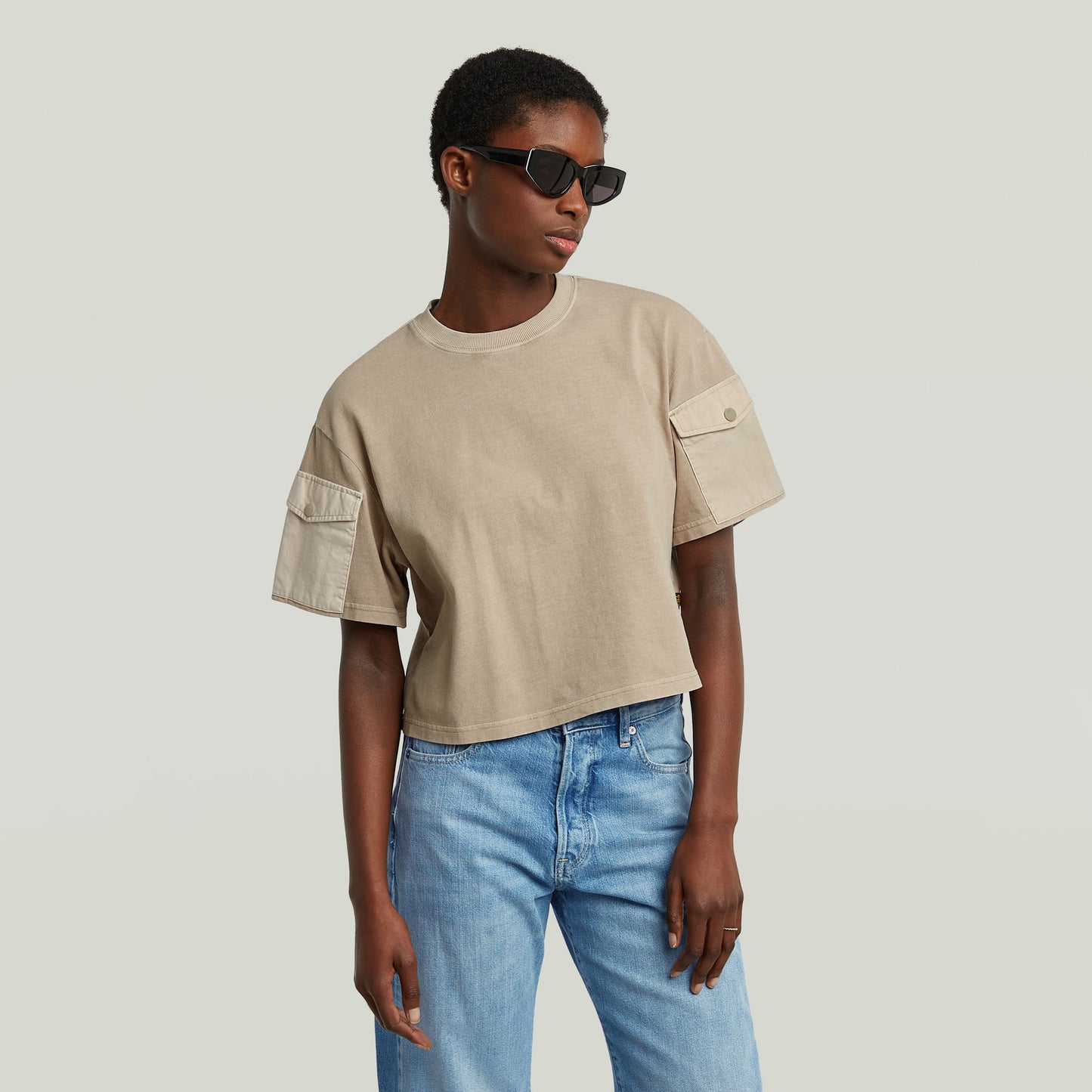Camiseta Washed Mix Boxy Cropped