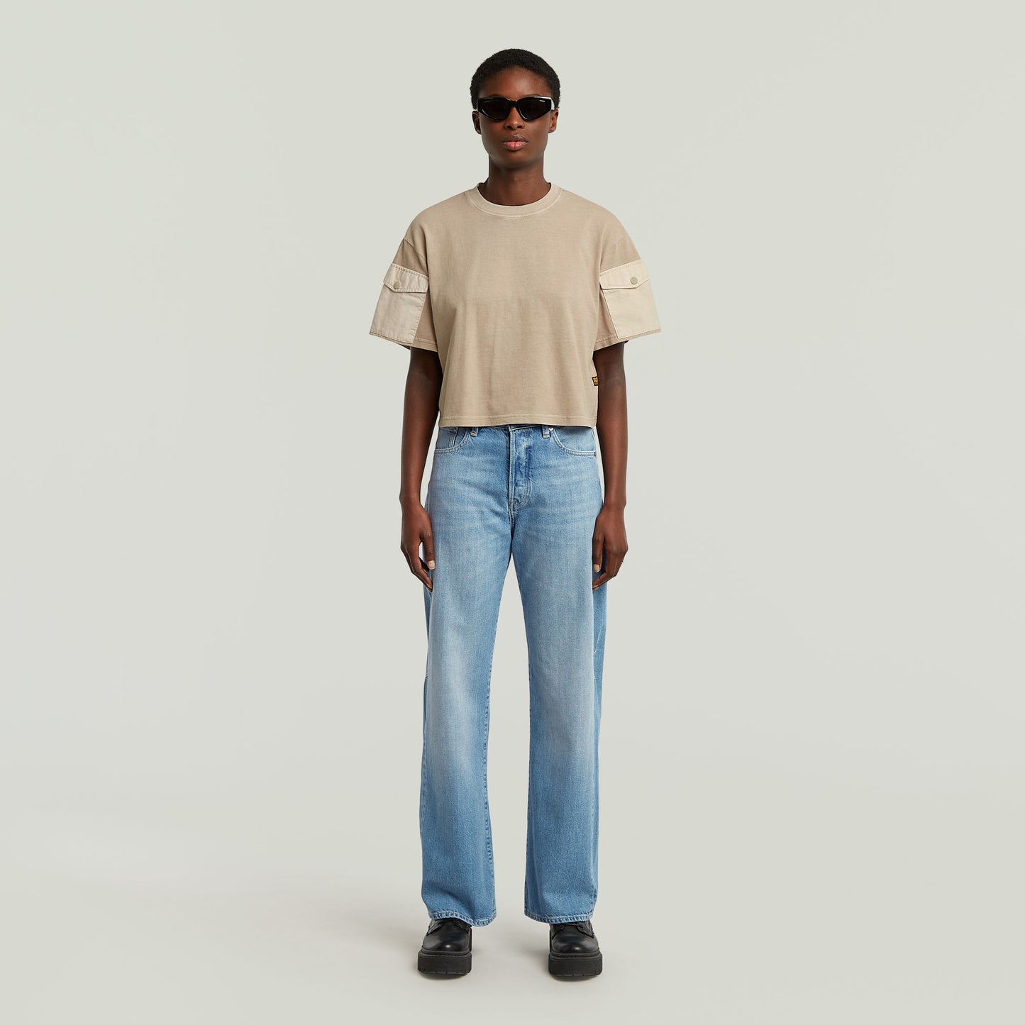 Camiseta Washed Mix Boxy Cropped