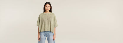 Camiseta Washed Multi Logo Oversized