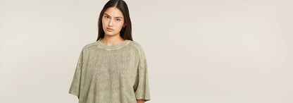 Camiseta Washed Multi Logo Oversized