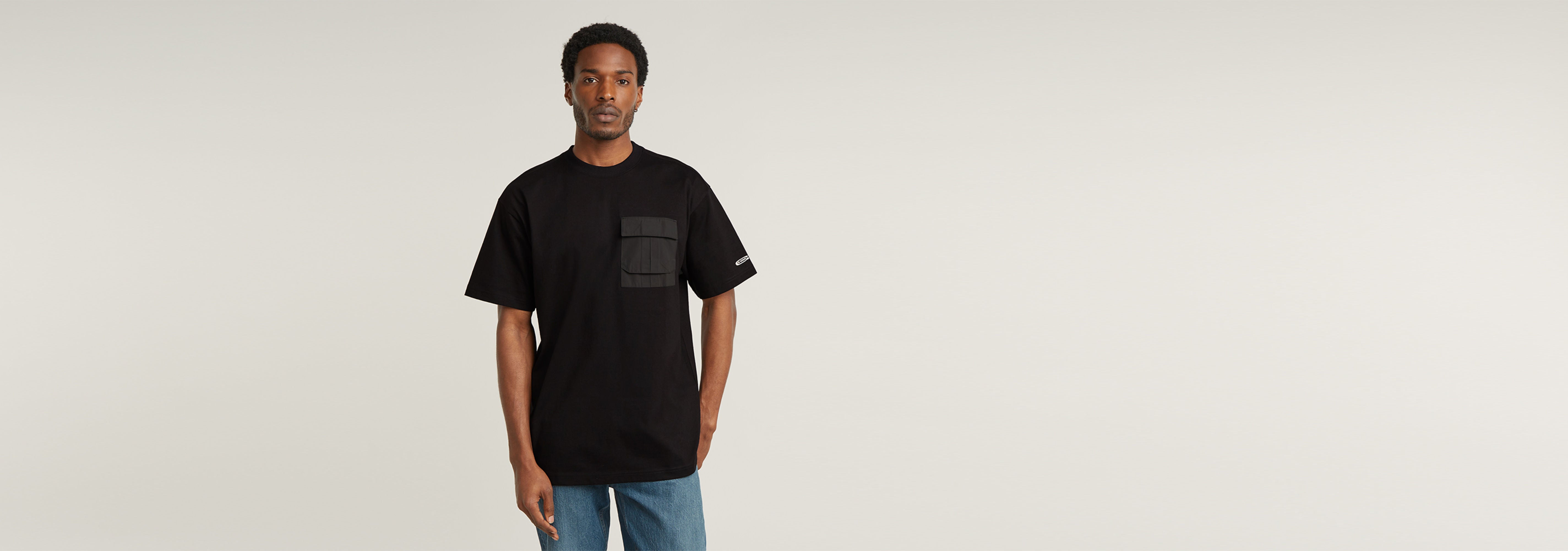 Camiseta Woven Mix Pocket Loose