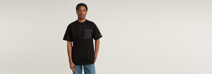 Camiseta Woven Mix Pocket Loose