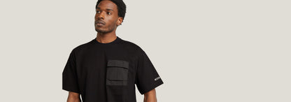 Camiseta Woven Mix Pocket Loose