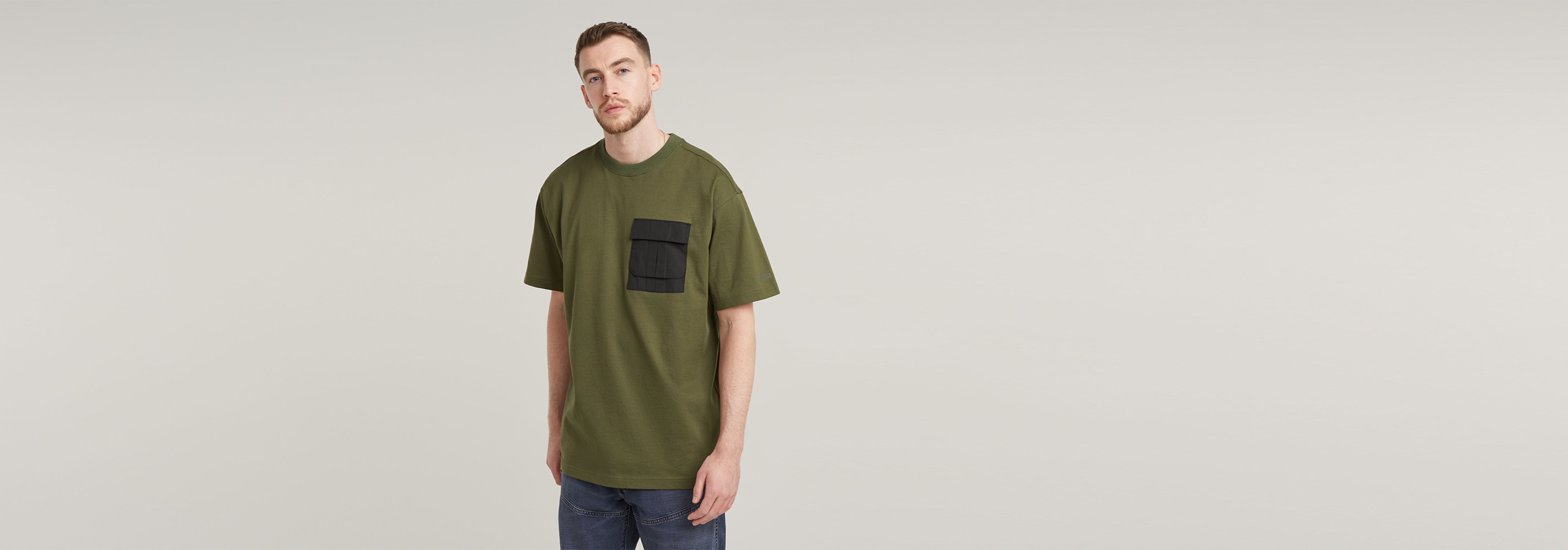 Camiseta Woven Mix Pocket Loose