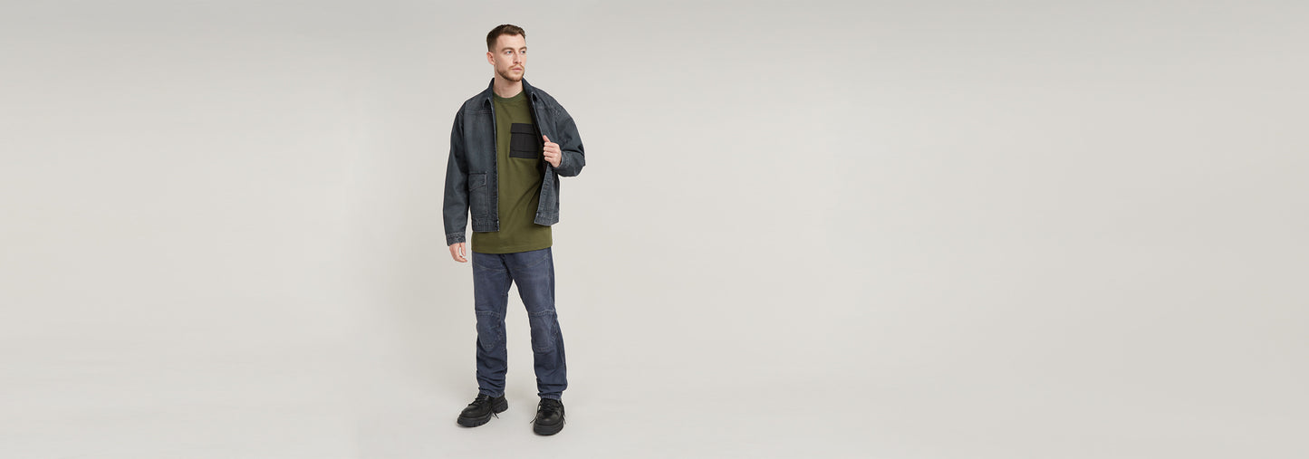Camiseta Woven Mix Pocket Loose