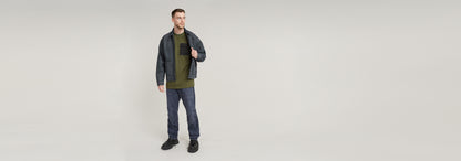 Camiseta Woven Mix Pocket Loose