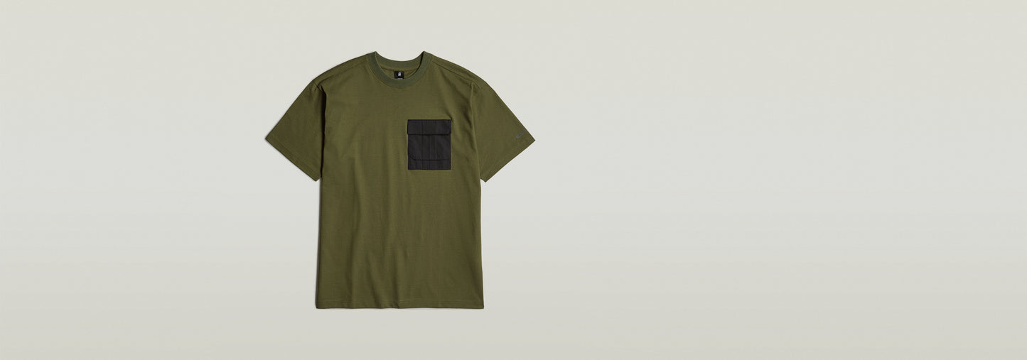 Camiseta Woven Mix Pocket Loose