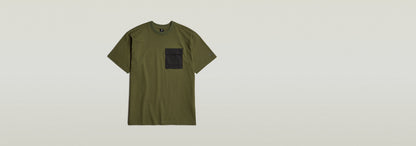Camiseta Woven Mix Pocket Loose