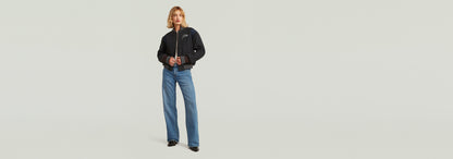 Cazadora Cropped Bomber Varsity