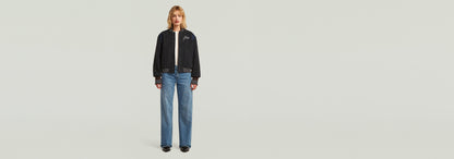 Cazadora Cropped Bomber Varsity