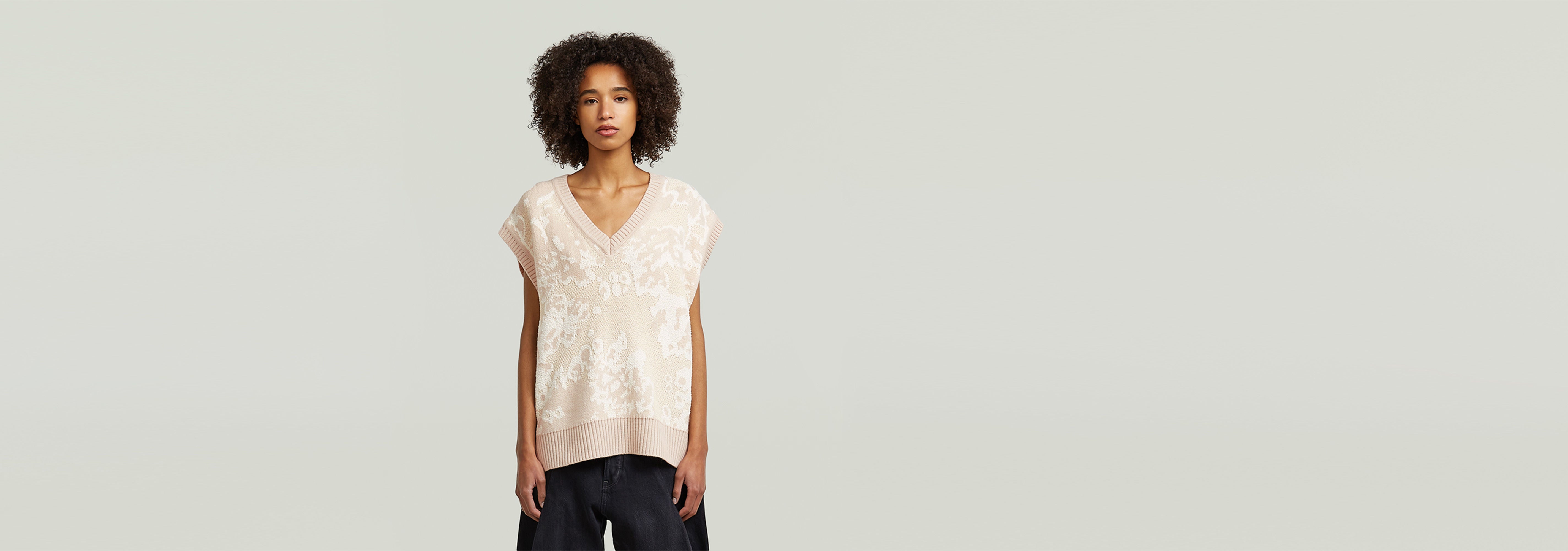Chaleco de jacquard de punto