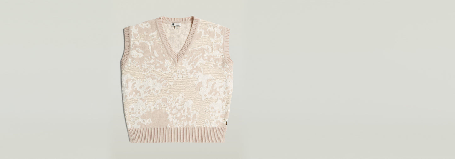 Chaleco de jacquard de punto