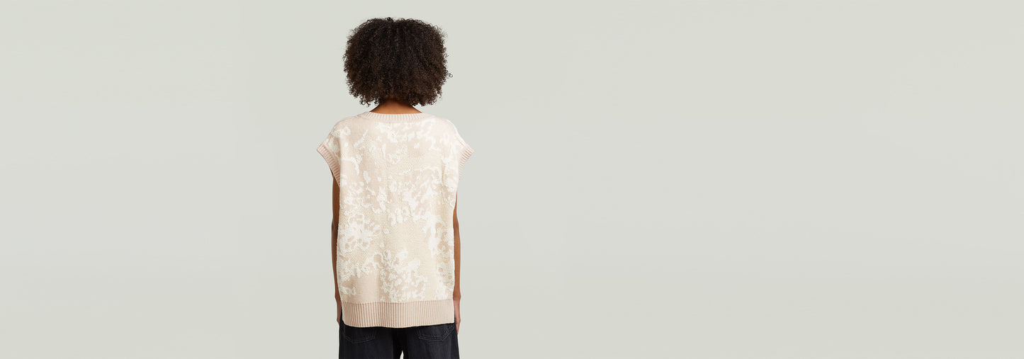 Chaleco de jacquard de punto