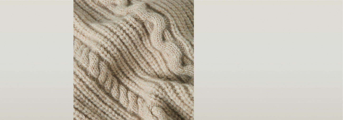 Chaleco de punto Cable Full Zip