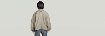 Chaqueta Field vista trasera, diseñada con corte extragrande y material grueso.