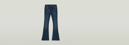 Jeans 3301 Flare en color azul oscuro con diseño de pierna acampanada
