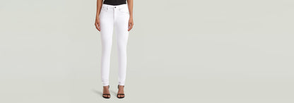 Jeans 3301 Skinny en color blanco, con diseño ajustado y elegantes detalles de G-Star RAW.
