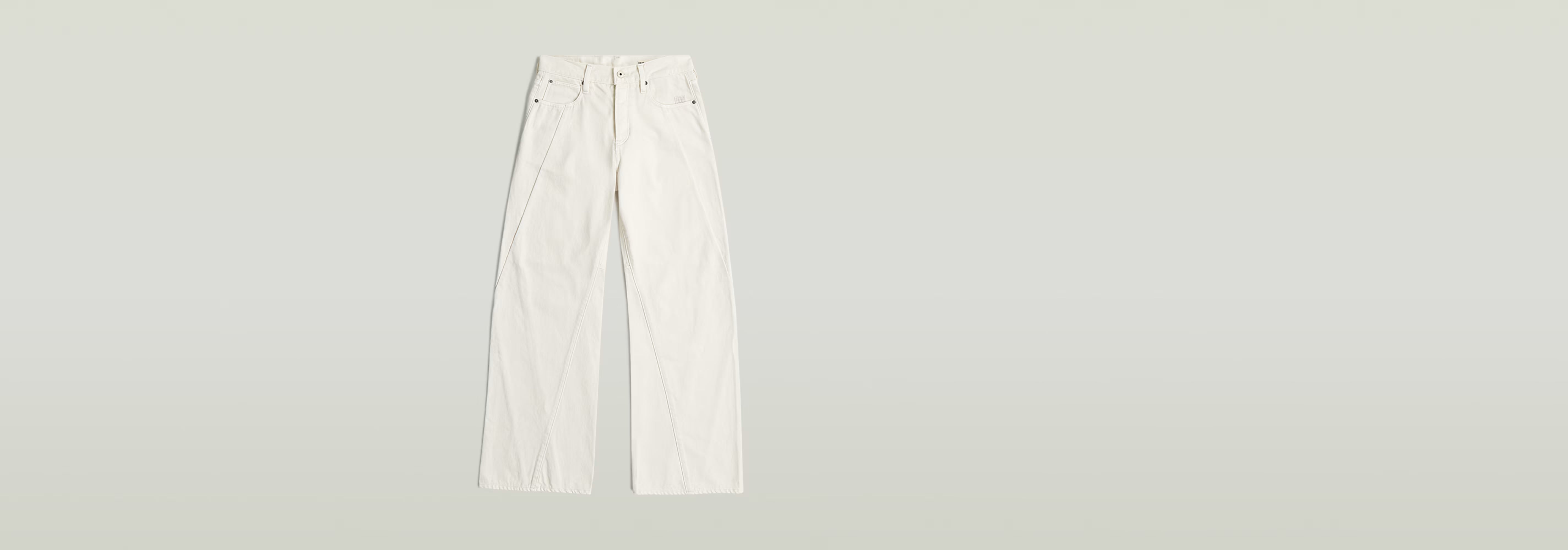 Jeans Contor Barrel Wide, jeans de corte holgado y cintura baja en color blanco, parte de la colección Anatomic Denim.