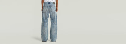 Jeans Contor Barrel Wide Pleat view from behind, showcasing wide pleat design and relaxed fit.