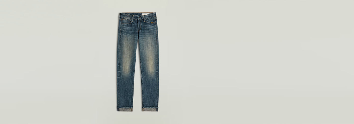 Jeans G-STAR Lennoxx Slim Straight en color azul, con diseño clásico de 5 bolsillos y corte recto.