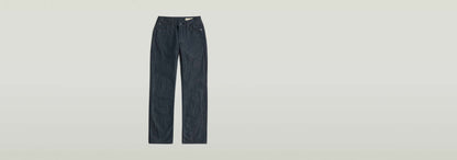 Jeans G-Straight de cintura media en denim greencast con acabado único y perneras rectas.
