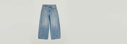 Jeans Helyx Cinch Wide, con silueta de pierna ancha y cintura de talle medio, diseño funcional.