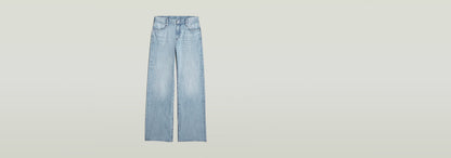 Jeans Judee Loose, corte holgado, cintura baja, color azul claro, adecuado para el día a día, 100% algodón.