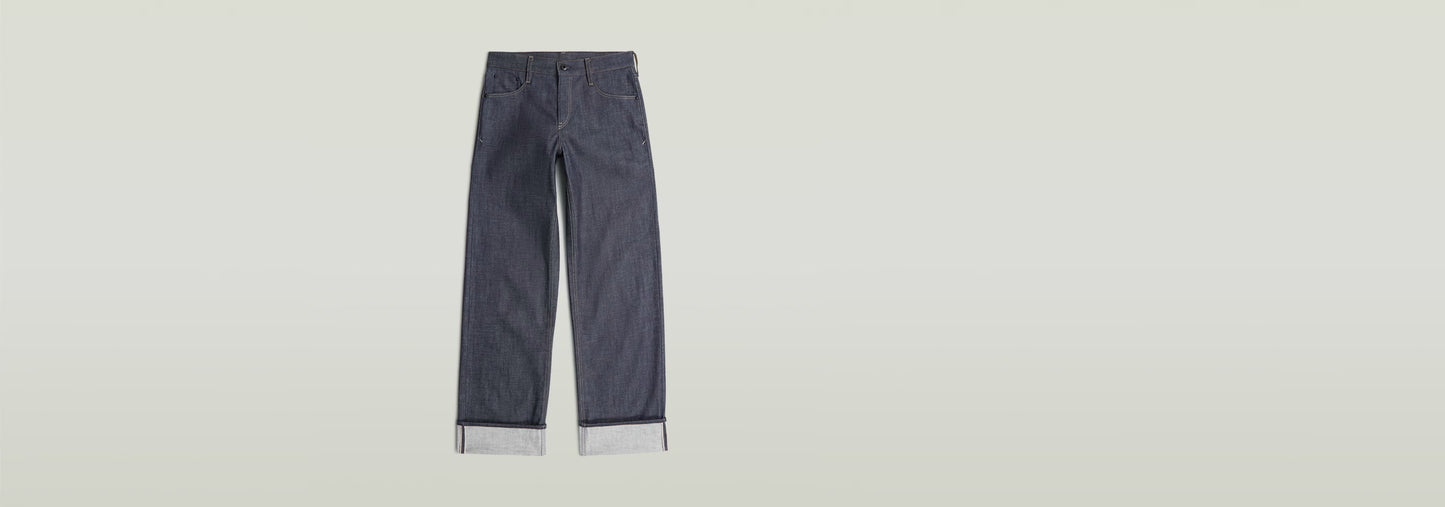 Jeans Judee Selvedge en denim orillado con corte holgado y detalles de orillo.