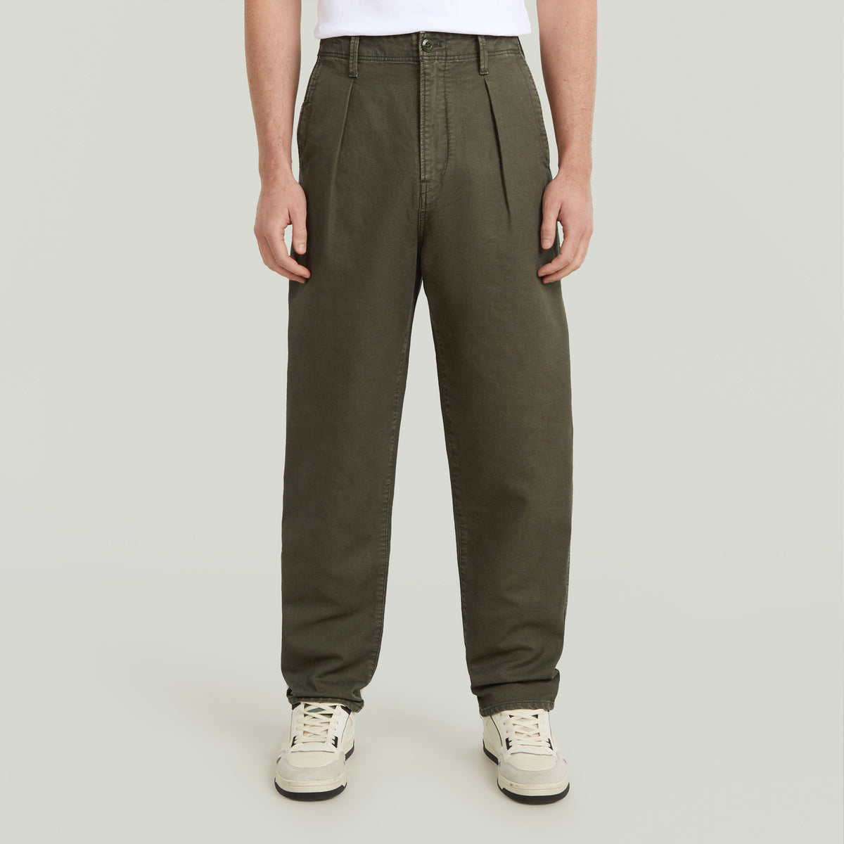 Jeans Pleated Chino Relaxed Tapered