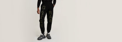Pantalones Deportivos Embro Print Loose Tapered