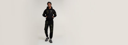 Pantalones Deportivos Embro Print Loose Tapered