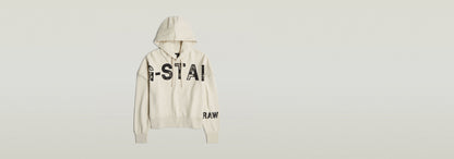 Sudadera Con Capucha Embro Print Oversized