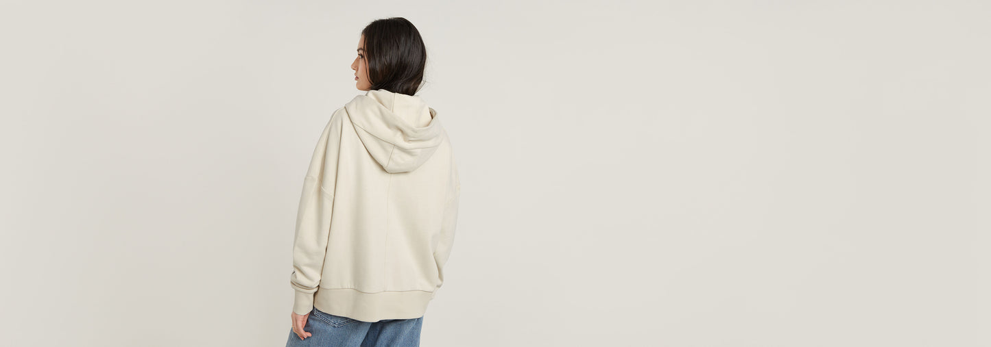 Sudadera Con Capucha Embro Print Oversized