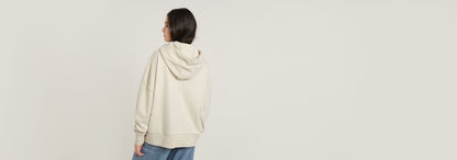 Sudadera Con Capucha Embro Print Oversized