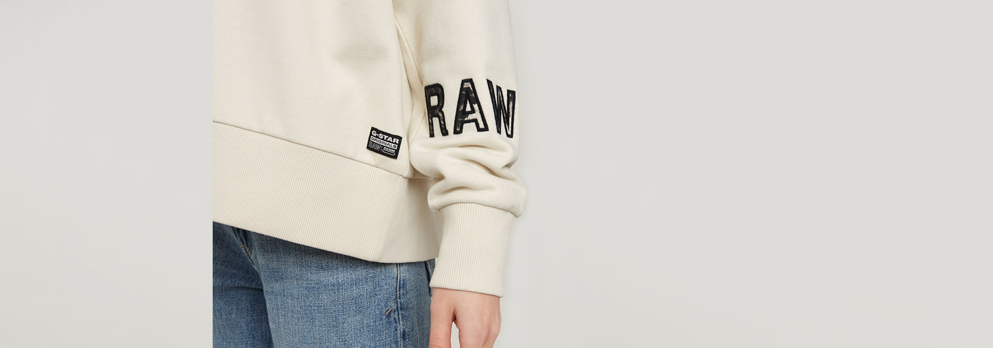 Sudadera Con Capucha Embro Print Oversized