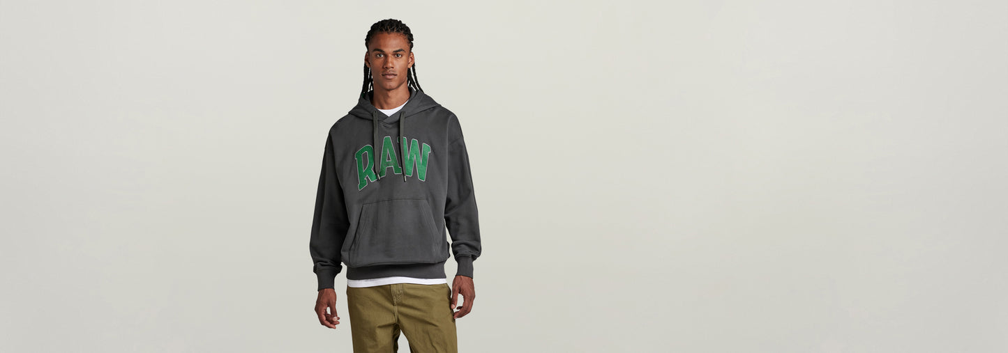Sudadera con capucha RAW University Oversized