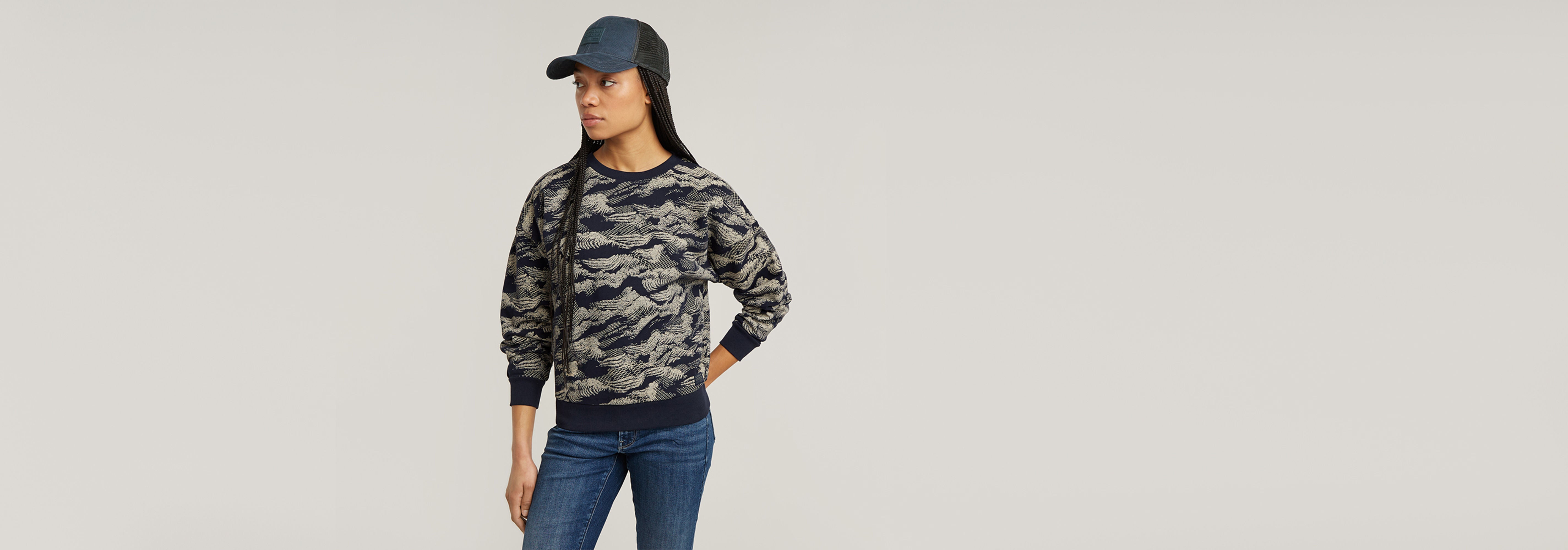 Sudadera Lace AOP Loose