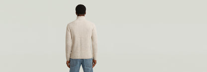 Suéter de punto Double Collar Half Zip