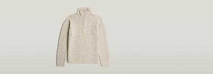 Suéter de punto Double Collar Half Zip