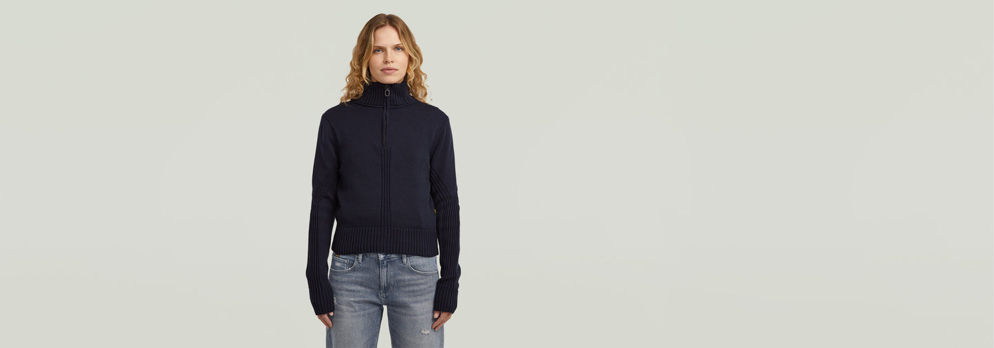 Suéter de punto Milano Half Zip