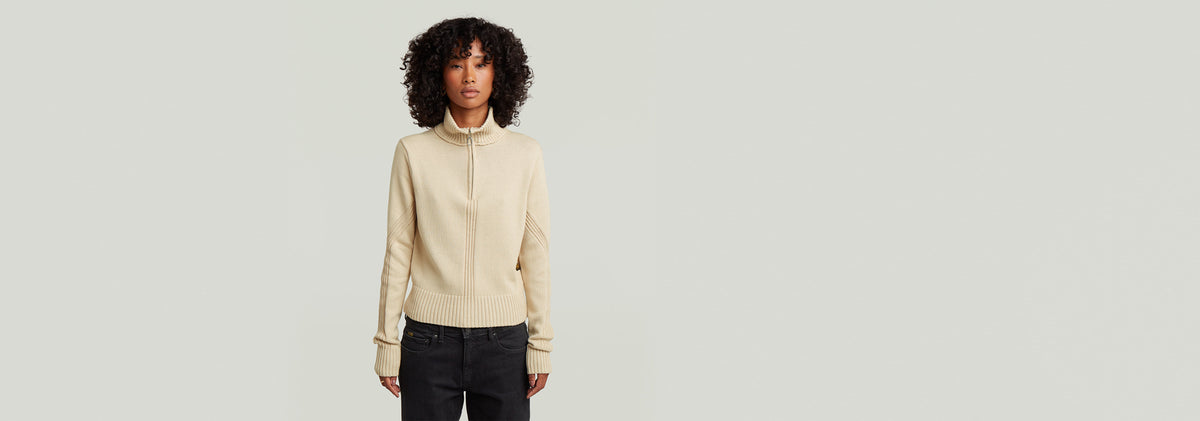 Suéter de punto Milano Half Zip